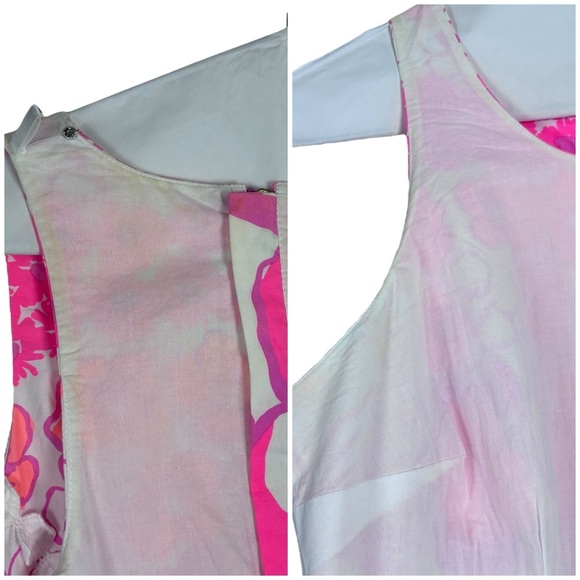 LILLY PULITZER PEARL 48472 PANSY DANCE COTTON SHEATH MINI ORANGE PINK DRESS - Picture 14 of 15